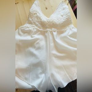 White lacy romper